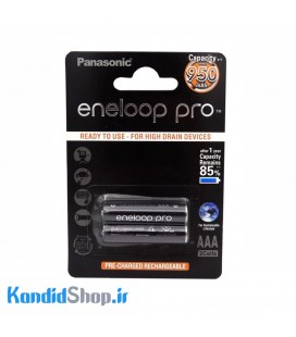باتری نیم قلمی قابل شارژ 2 تایی پاناسونیک مدل Eneloop Pro