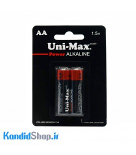 باتری دوتایی قلمی Uni-Max Alkaline LR6-AM3 1.5V AA